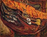 Still Life with Fish, Eggs and Lemons Chaim Soutine